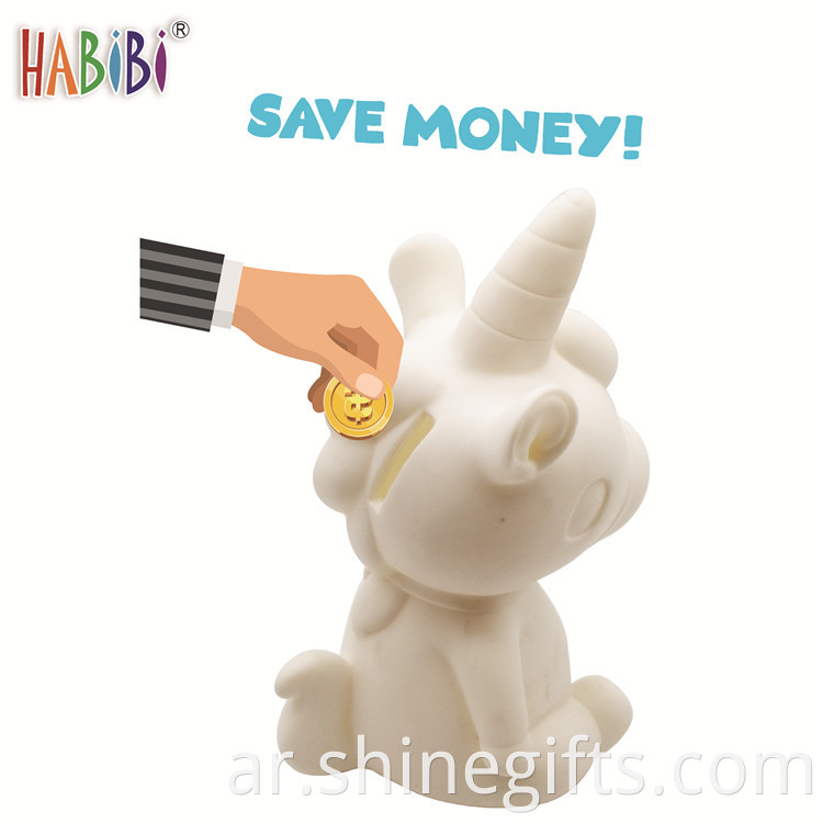 Educational toys can cartoon money piggy bank for kids